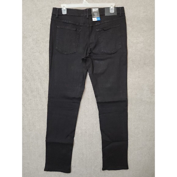 DKNY Duane Jeans Mens 36x34 Black Stretch Straight Fit NEW - Picture 4 of 10